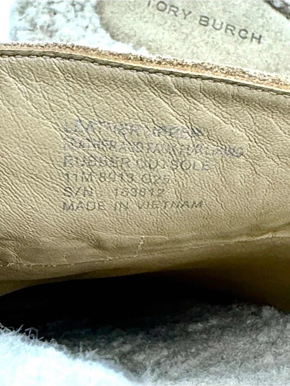 Tory Burch Mellow Shearling Mule Suede Shoes Size 11
